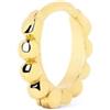 SINGULARU - Orecchino Singolo Pebbles S. Argento Sterling 925 con Finitura in Oro 18Kt. Chiusura Congo. Gioielli per Donna