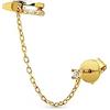 SINGULARU - Orecchino Singolo Zoe. Argento Sterling 925 con Placcatura Oro 18Kt. Chiusura perno e pressione. Gioielli da Donna