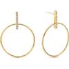 SINGULARU - Orecchini Ophelia. Ottone con Placcatura Oro 18Kt in Zirconi. Chiusura in Silicone. Gioielli da Donna