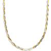 SINGULARU - Collana Lisse Twister Mix. Catena Bicolore in Acciaio Inossidabile con Placcatura Oro 18Kt. Intrecciata di Misura Unica 40 cm con Estensore. Gioielli da Donna