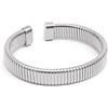 SINGULARU - Bracciale Big Belt. Acciaio con Finitura Lucida. Bracciale Elegante con Apertura Flessibile e Spessore di 4,5 mm. Gioielli per Donna