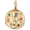 SINGULARU - Charm Organic Colors Zodiaco. Ciondolo in Ottone con Finitura Placcata Oro 18Kt. Combinabile con Collana. Gioielli da Donna. Acquario