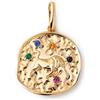 SINGULARU - Charm Organic Colors Zodiaco. Ciondolo in Ottone con Finitura Placcata Oro 18Kt. Combinabile con Collana. Gioielli da Donna. Toro