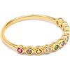 SINGULARU - Anello Orbit. Ottone con Finitura Placcata Oro 18 Kt. Gioielli da Donna. Taglia 16