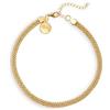 SINGULARU - Collana Choker Tape. Acciaio con Finitura in Bagno d'Oro 18Kt. Collana a Maglia con Larghezza di 8 mm. Lunghezza 33 cm + 5 cm di Allungamento. Gioielli per Donna