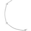 SINGULARU - Bracciale Dots. Argento Sterling 925 con Finitura Placcata Rodio. Taglia Unica. Lunghezza della Catena 17,5 cm. Gioielli per Donna