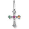 SINGULARU - Charm Mónica Cruz. Argento Sterling con Finitura Placcata Rodio. Ciondolo con Zirconi. Chiusura con Moschettone. Gioielli da Donna