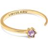 SINGULARU - Anello Sophie Lavande. Regolabile. Argento Sterling 925 con Finitura Placcata Oro 18Kt. Misura Unica. Gioielli da Donna