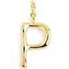 SINGULARU - Charm Letter XL. Pendente Iniziale in Ottone con Finitura Placcata Oro 18Kt. Combinabile con Collana. Gioielli da Donna. Lettera P
