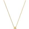 SINGULARU - Collana Personalizzata Single Letter. Pendente in Argento Sterling 925 con Finitura Placcata Oro 18Kt. Catena Taglia Unica. Gioielli da Donna. Lettera A