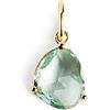SINGULARU - Charm Birthstones. Argento Sterling 925 con Finitura Placcata Oro 18Kt. Ciondolo con Pietre Colorate. Combinabile con Collana. Gioielli da Donna. Acquamarina