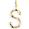 SINGULARU - Charm Letter XL. Pendente Iniziale in Ottone con Finitura Placcata Oro 18Kt. Combinabile con Collana. Gioielli da Donna. Lettera S