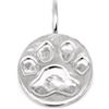 SINGULARU - Charm Huella. Ottone con finitura placcata in rodio. Ciondolo con motivo. Gioielli per donna