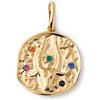 SINGULARU - Charm Organic Colors Zodiaco. Ciondolo in Ottone con Finitura Placcata Oro 18Kt. Combinabile con Collana. Gioielli da Donna. Capricorno