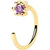 SINGULARU - Orecchino Singolo Sophie Lavanda. Argento Sterling 925 e Zircone con Finitura in Oro 18Kt. Gioielli per Donna