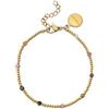 SINGULARU - Bracciale Tourmaline Dream. Acciaio con bagno in Oro 18 Kt e Pietre Naturali. Gioielli da Donna.