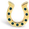 SINGULARU - Orecchino Singolo Ferro di Cavallo. Ottone con Finitura in Oro 18Kt. Chiusura in Silicone. Gioielli per Donna