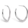 SINGULARU - Orecchini Cerchio Odette. Acciaio con Finitura Placcata Oro 18Kt. Gioielli per Donna
