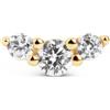 SINGULARU - Orecchino Singolo Freesia Spark. Argento Sterling 925 con Finitura in Oro 18Kt. Chiusura a Pressione. Gioielli per Donna