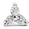 SINGULARU - Orecchino Singolo Clover. Argento Sterling 925 con Finitura in Rodio. Chiusura a Pressione. Gioielli per Donna