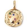 SINGULARU - Charm Organic Colors Zodiaco. Ciondolo in Ottone con Finitura Placcata Oro 18Kt. Combinabile con Collana. Gioielli da Donna. Cancro