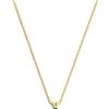 SINGULARU - Collana Personalizzata Single Letter. Pendente in Argento Sterling 925 con Finitura Placcata Oro 18Kt. Catena Taglia Unica. Gioielli da Donna. Lettera V