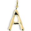 SINGULARU - Charm Letter XL. Pendente Iniziale in Ottone con Finitura Placcata Oro 18Kt. Combinabile con Collana. Gioielli da Donna. Lettera A