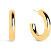 SINGULARU - Orecchini Cerchio Mombasa. Acciaio con Placcatura Oro 18Kt. Gioielli da Donna