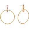SINGULARU - Orecchini Ophelia Pink. Ottone con Placcatura Oro 18Kt con Zirconi Rosa. Chiusura in Silicone. Gioielli da Donna