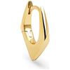 SINGULARU - Orecchino Singolo Cerchio Point. Ottone con Finitura in Oro 18Kt e Zirconi. Gioielli per Donna