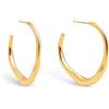 SINGULARU - Orecchini Cerchio Odette. Acciaio con Placcatura Oro 18Kt. Gioielli da Donna
