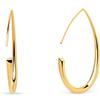 SINGULARU - Orecchini Gota Arch. Argento Sterling con Placcatura Oro 18Kt. Gioielli da Donna