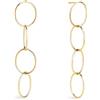 SINGULARU - Orecchini Circles & Circles. Ottone con Placcatura Oro 18Kt. Chiusura a Pressione. Gioielli da Donna
