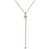 SINGULARU - Collana Y Polar Star. Ciondolo in Argento 925 e Zirconia con Finitura in Bagno d'Oro 18 Kt. Catena di Taglia Unica. Gioielli per Donna