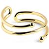SINGULARU - Anello Double Dot. Regolabile. Argento Sterling 925 con Finitura Placcata Oro 18Kt. Taglia Unica. Gioielli da Donna