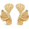 SINGULARU - Orecchini Portobello. Acciaio con Placcatura Oro 18Kt. Chiusura in Silicone Placcata Oro 18Kt. Gioielli da Donna