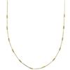 SINGULARU - Collana Triple Dots. Catena con Sfere in Argento Sterling 925 con Finitura Placcata Oro 18 Kt. Lunghezza 35 cm. Gioielli da Donna