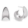SINGULARU - Orecchini Lucy. Acciaio. Cerchi Midi Spessi. Chiusura in Silicone e Acciaio. Gioielli per Donna