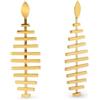 SINGULARU - Orecchini Pacific. Acciaio con Finitura in Oro 18Kt. Chiusura in Silicone Placcata in Oro 18Kt. Gioielli per Donna