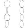 SINGULARU - Orecchini Circles & Circles. Ottone con Placcatura Rodio. Chiusura a Pressione. Gioielli da Donna