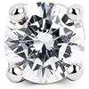 SINGULARU - Orecchino Singolo Mini Spark. Argento Sterling 925 con Finitura in Rodio. Chiusura a Vite. Gioielli per Donna