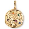 SINGULARU - Charm Organic Colors Zodiaco. Ciondolo in Ottone con Finitura Placcata Oro 18Kt. Combinabile con Collana. Gioielli da Donna. Scorpione