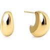 SINGULARU - Orecchini Rain. Ottone con Placcatura Oro 18Kt. Chiusura a Pressione. Gioielli da Donna