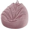 Highdi Poltrona Sacco Adolescenti 100 x 120 cm (Senza Ripieno), Velluto a Coste Pouf Sacco, Rosa Bean Bag Chair per Soggiorno/Camera/Gaming, perfetta per Adulti e Adolescenti
