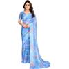 ETHNICMODE saree indiano donna Printed Georgette Light Weight Jari Party Turquoise sari indiani donna Turquoise Blouse Piece-1167