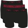Emporio Armani 3-Pack Boxer, Slip Boxer Uomo, Black/Black/Black,
