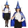 W WIDMANN MILANO Party Fashion - Costume da mago per bambini, mantello, 70 cm, con cappello, mago, strega, carnevale