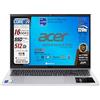 Acer Notebook, pc portatile, Intel Core i9 13900H, DDR5 RAM 16Gb, SSD PCIe NVMe 512 Gb, 16 WUXGA 120Hz FHD+, 4 Usb, Tastiera Retroilluminata, Wi-Fi 6, Display Port, Win 11 - Pronto all'Uso