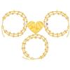 JunyiDIY 3PCS Amore Cuore Catena Bracciale Set per Signora Regalo di Laurea Cuore Puzzle Amicizia Braccialetto Personalizzato Nome 3 Braccialetti Personalizzati Migliori Amici Famiglia Amore Gioielli