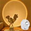 Talwei Lampada da parete per interni, lampada da parete a batteria ricaricabile con rilevatore di movimento con batteria, luce da sera per interni bianca calda, ruotabile a 360°